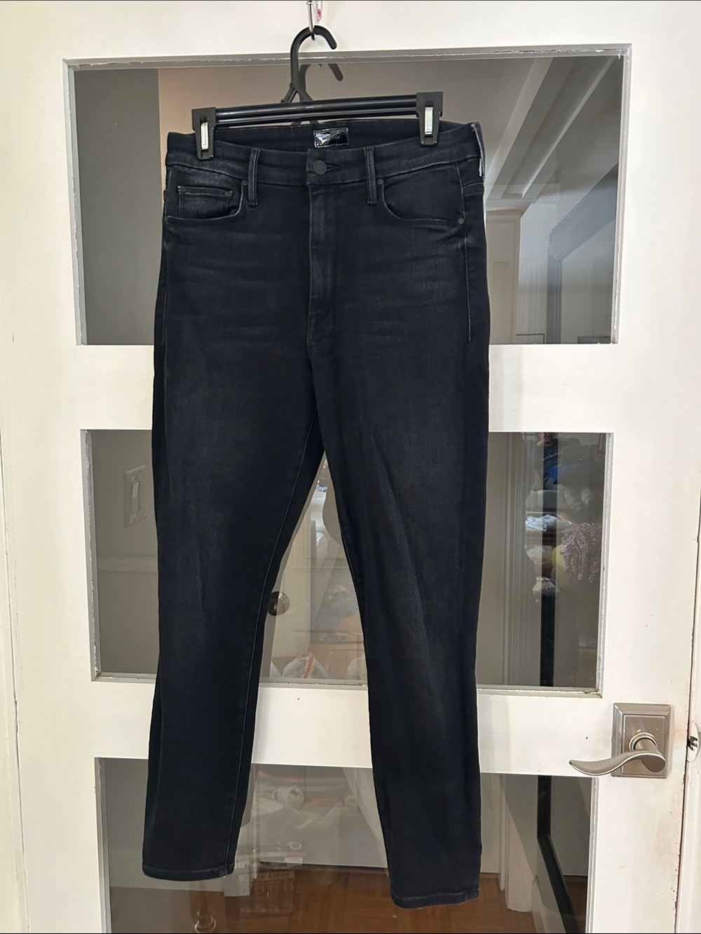 MOTHER Men’s Slim Straight Jeans in Black Wash